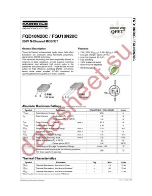 FQD10N20CTF datasheet  